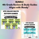 BUNDLE: Math: 4th Grade Review & Study Guides- Aligns with