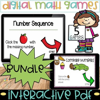 Preview of DIGITAL Second Grade Math Centers BUNDLE DISTANCE LEARNING