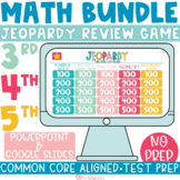 BUNDLE Math Review Jeopardy Game - NO PREP 3rd, 4th, & 5th