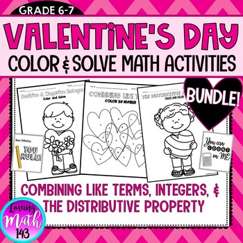 Preview of Valentine's Day: 6th Grade Math Activities {BUNDLE}