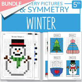 BUNDLE Math Winter Activities Symmetry and Mystery Picture