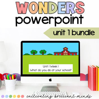 Preview of BUNDLE-McGraw-Hill Wonders First Grade Unit 1 PowerPoints DISTANCE LEARNING