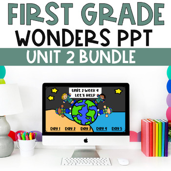 Preview of BUNDLE- McGraw-Hill Wonders First Grade Unit 2 PowerPoints DISTANCE LEARNING