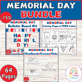 BUNDLE: Memorial Day Bulletin Board & Coloring Pages & Hea