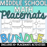 BUNDLE of Middle School Math Digital and Printable Placema