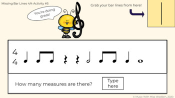 music missing bar lines online quiz