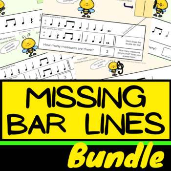 Preview of BUNDLE Missing Bar Lines Digital Interactive Music Activity