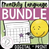 Monthly Language Activities Speech Therapy Digital + Print