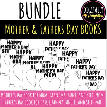 Preview of BUNDLE: Mother's and Father's Day Books (8 Versions)