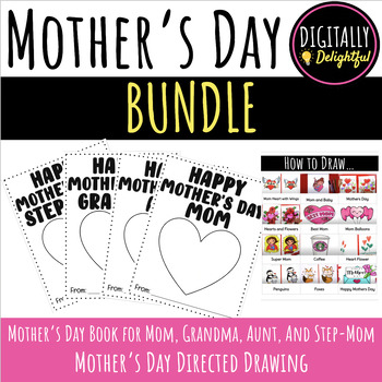 Preview of BUNDLE: Mother's Day Books (4 Versions) and Mother's Day Directed Drawing