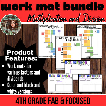 Preview of BUNDLE: Multi-Digit Multiplication and Division Work Mats