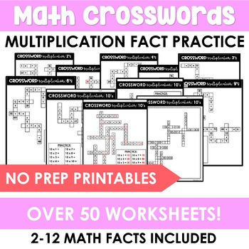 Preview of BUNDLE: Multiplication Fact Fluency - Math Practice Review Worksheets