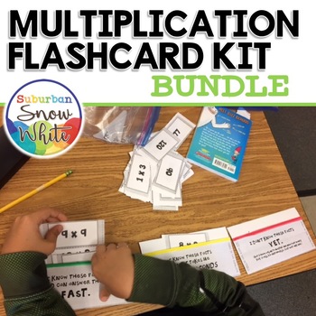 Preview of Multiplication Facts Fluency Flashcards Practice: Bundle