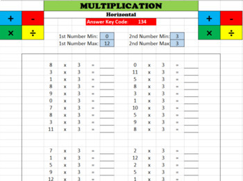 Preview of BUNDLE - Multiplication Worksheets Creator (whole numbers, decimals, fractions)