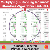 Multiply & Divide Decimals - STANDARD ALGORITHM - Full Sol