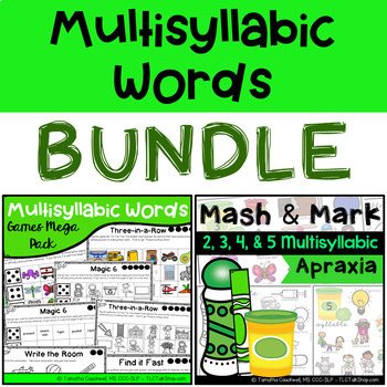 Preview of BUNDLE: Multisyllabic Words Pack