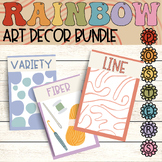 BUNDLE: Muted Rainbow Calm Colors Poster designs for Art C