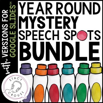 Preview of BUNDLE Mystery Speech Spots Articulation Activities with Google Drive™ Versions