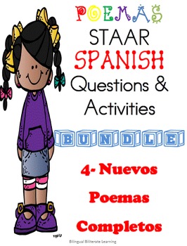 Preview of BUNDLE NO PREP NEEDED!  Four NEW Spanish Poems for the price of 3!