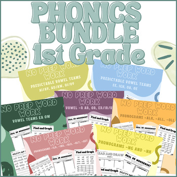 Preview of BUNDLE! NO PREP Word Work (Aligned with 1st Grade 95% Scope)