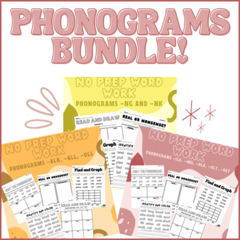 Preview of BUNDLE! NO PREP Word Work Phonograms (Aligned with 95% Scope)