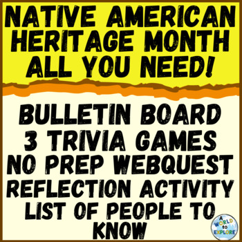 Preview of Bundle Native American Heritage or Indigenous Peoples Day Activities