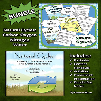 Preview of BUNDLE!  Natural Cycles: Carbon-Oxygen, Nitrogen, and Water Cycles