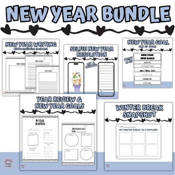 Preview of BUNDLE | New Year Goals | New Year Resolutions | Winter Break | Flip book