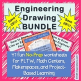 BUNDLE - No-Prep Worksheets - How to Draw like an Engineer