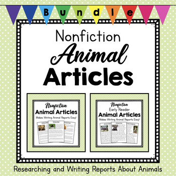 Preview of BUNDLE: Nonfiction Animal Early Reader Articles