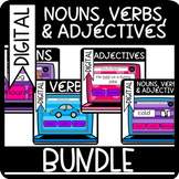 BUNDLE: Nouns, Verbs, and Adjectives Interactive Google Slides