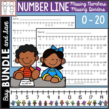 Preview of BUNDLE: Number Line Missing Numbers