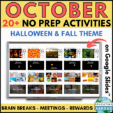BUNDLE October Morning Meeting Slides | Fall and Halloween