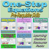 BUNDLE: One Step Equations & PreRequisite Skills - Station