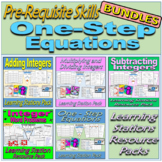 BUNDLE: One-Step Equations & PreRequisite Skills - Station