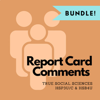 Preview of BUNDLE Ontario Report Card Comment Generator: HSP3U/C & HSB4U