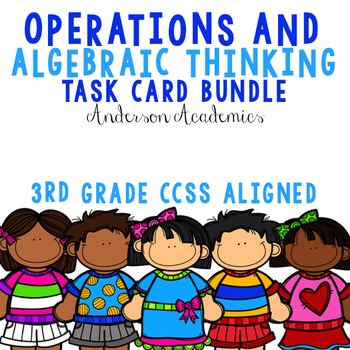 Preview of Operations & Algebraic Thinking {3.OA} Task Cards Bundle