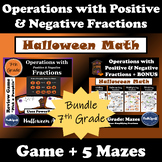 BUNDLE: Operations with Positive & Negative Fractions | 7t