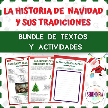 Preview of BUNDLE | Orígenes de Navidad y sus tradiciones | TEXTOS+ACTIVIDADES | Christmas