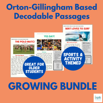 Preview of BUNDLE - Orton-Gillingham Based Decodable Passages: Sports/Activities - SOR