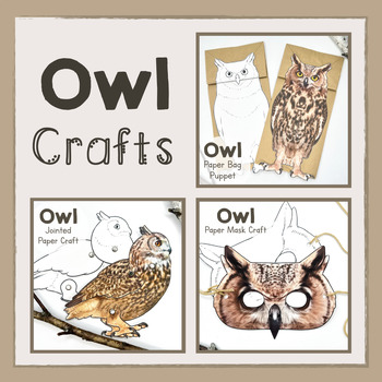 Preview of BUNDLE | Owl | Printable Paper Craft Templates | Owls