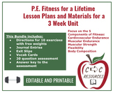 BUNDLE: P.E. Fitness for a Lifetime 3 Week Unit Lesson Plans