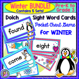 BUNDLE PACK {Pre-K - Gr 3} WINTER Dolch Sight Word Cards/P