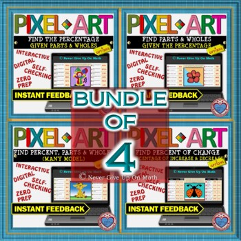 Preview of BUNDLE PIXEL ART: ALL ABOUT PERCENT (4 PRODUCTS)