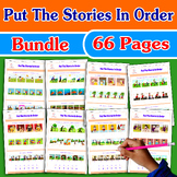 BUNDLE: PUT THE STORIES IN ORDER, 4, 5, 6 pictures, sequence, sequencing, ABA