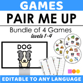BUNDLE Pair Me Up - 4 Vocabulary Games - 4 Language Levels
