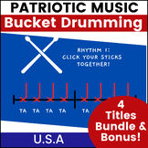 BUNDLE! Patriotic Music Bucket Drumming for USA Holidays, 