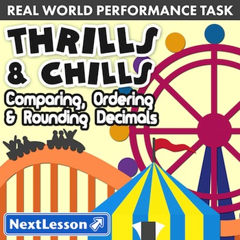 Preview of BUNDLE - Performance Task - Compare, Order & Round Decimals- Thrills & Chills