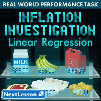 Preview of BUNDLE - Performance Task – Linear Regression – Inflation Investigation