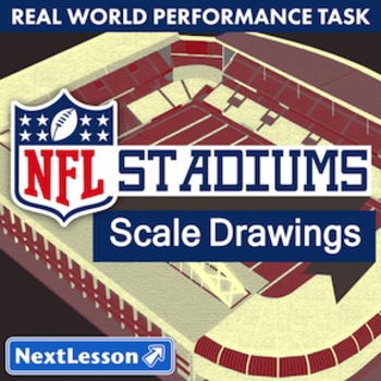 Preview of BUNDLE – Performance Task – Scale Drawings - NFL Stadiums - Football Teams